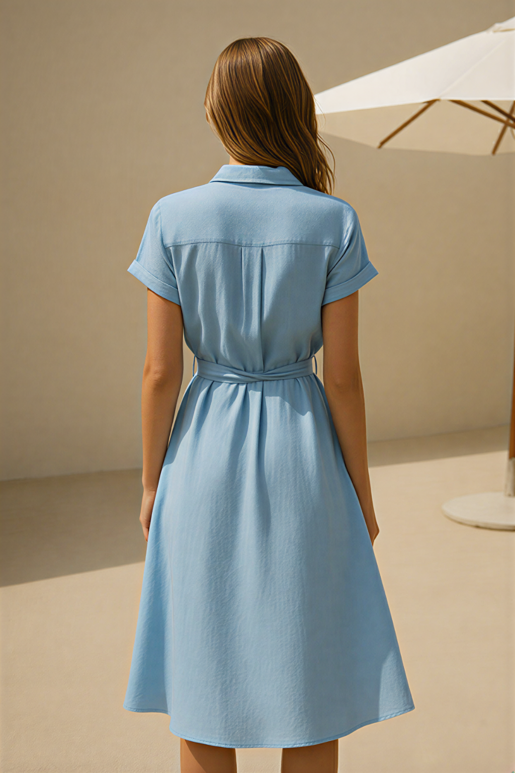 Blue Shirt Dress