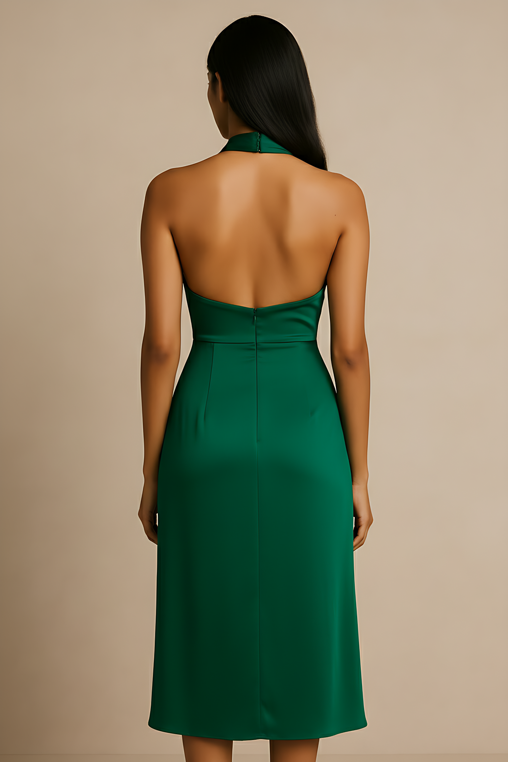 Cross Neck Halter Dress