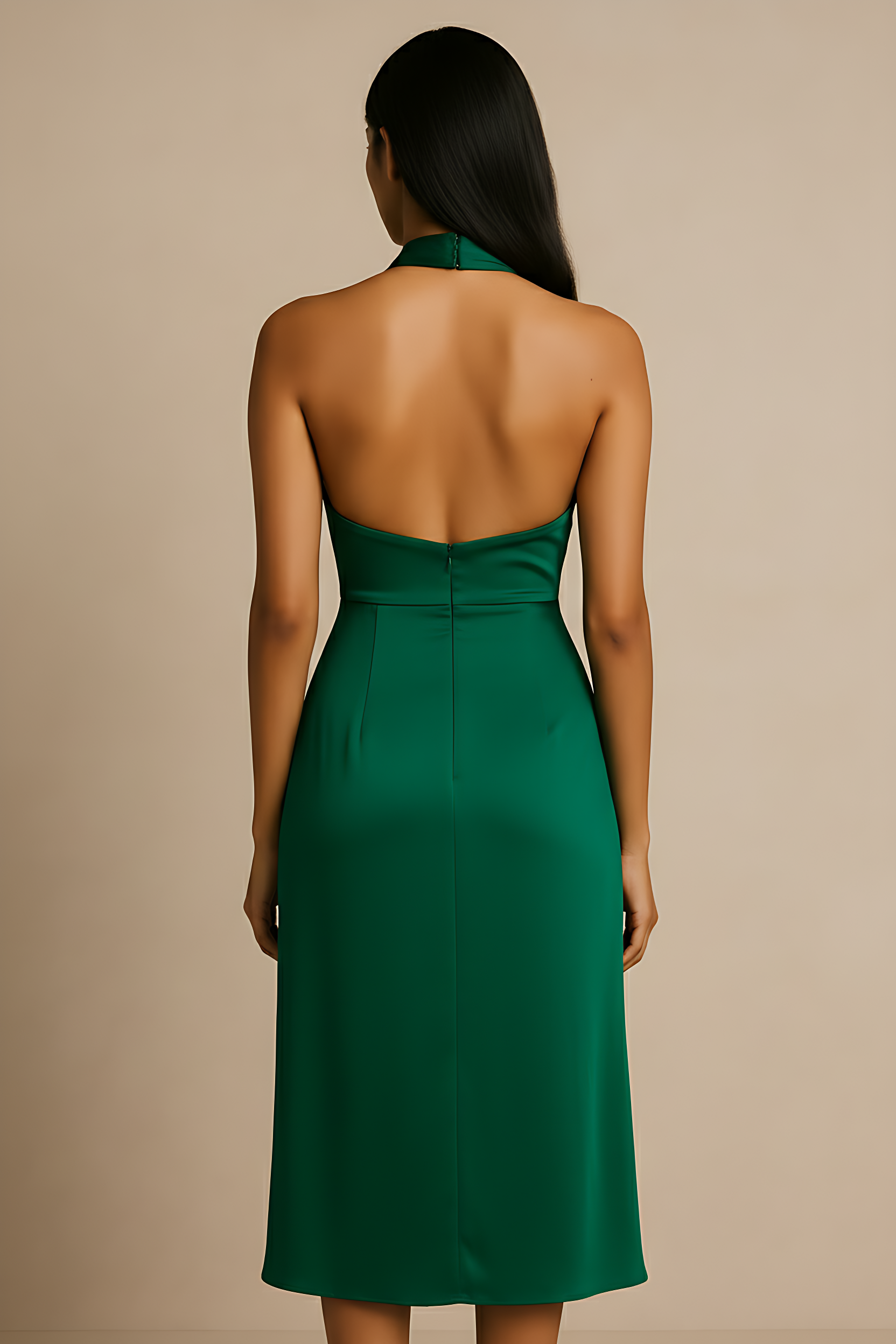 Cross Neck Halter Dress