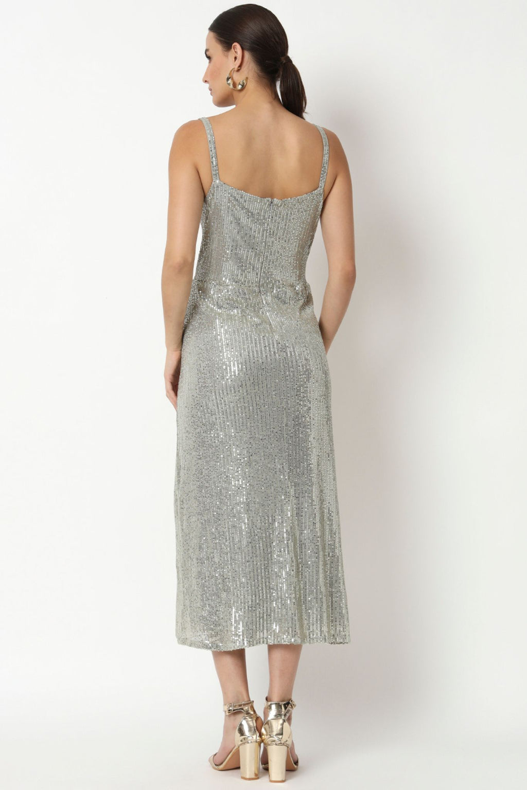 Sequin Embellished Maxi Dress