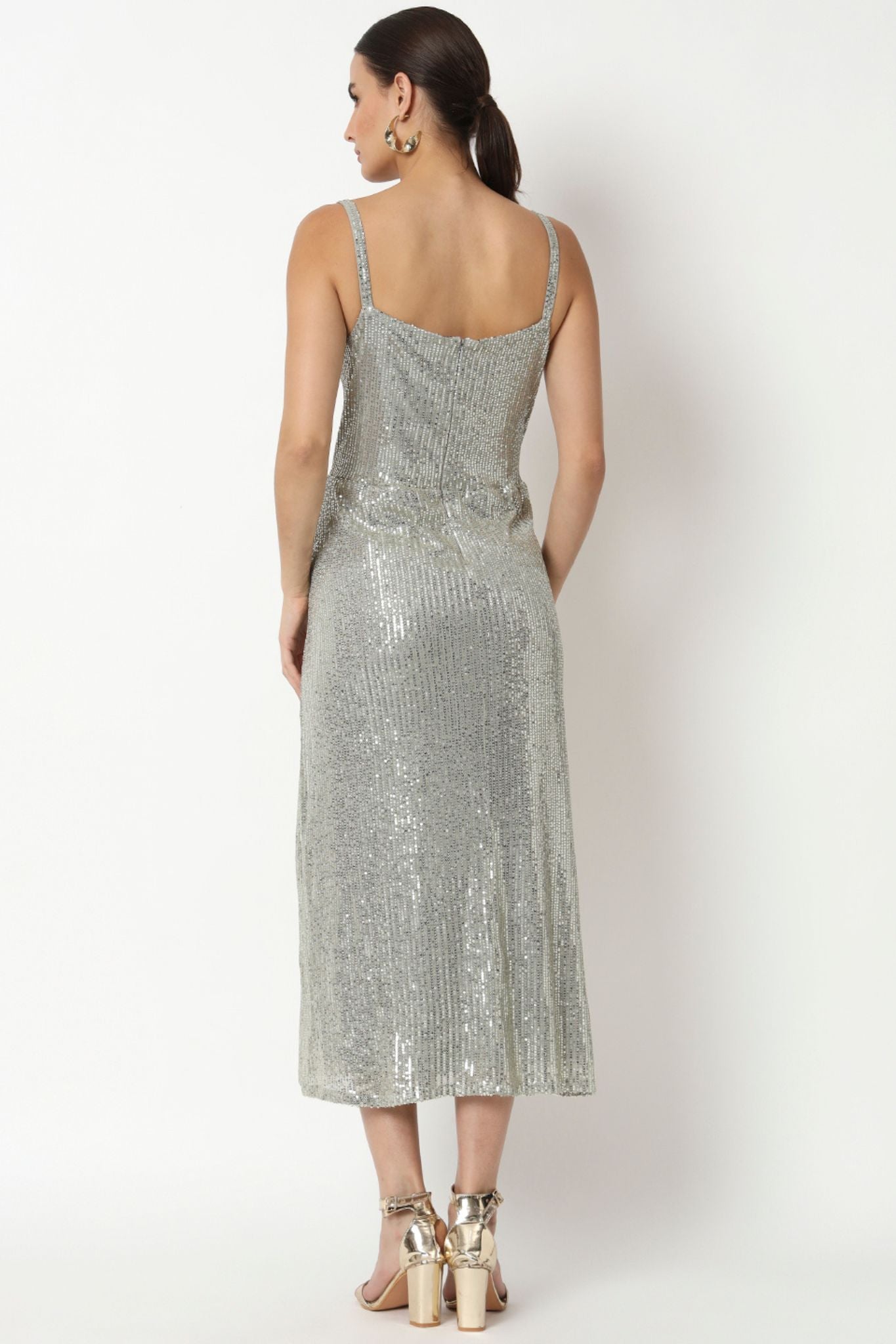 Sequin Embellished Maxi Dress