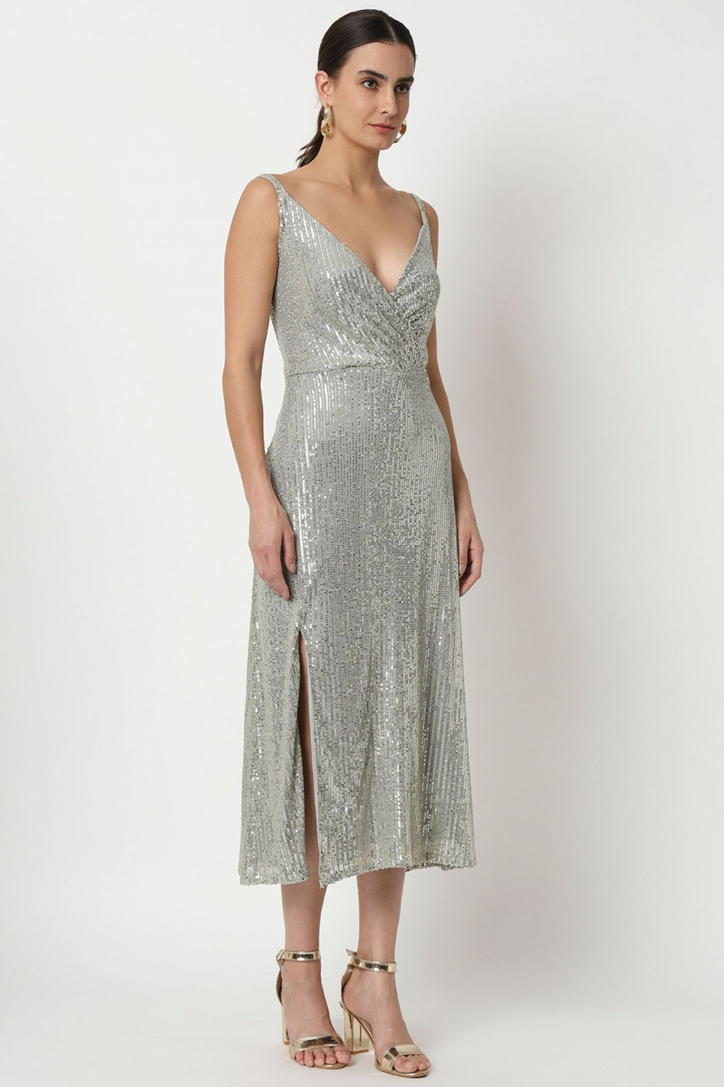 Sequin Embellished Maxi Dress