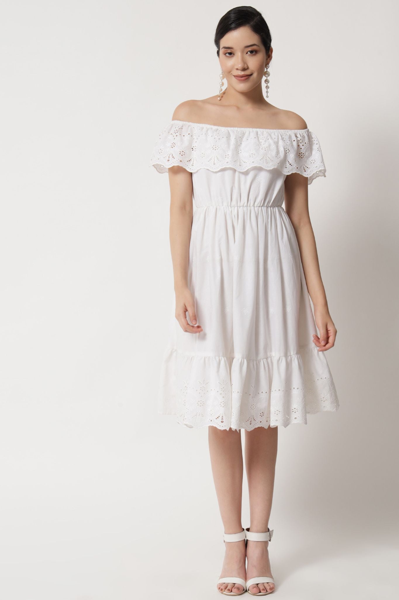 Eyelet Embroidered Dress - Alter Amour