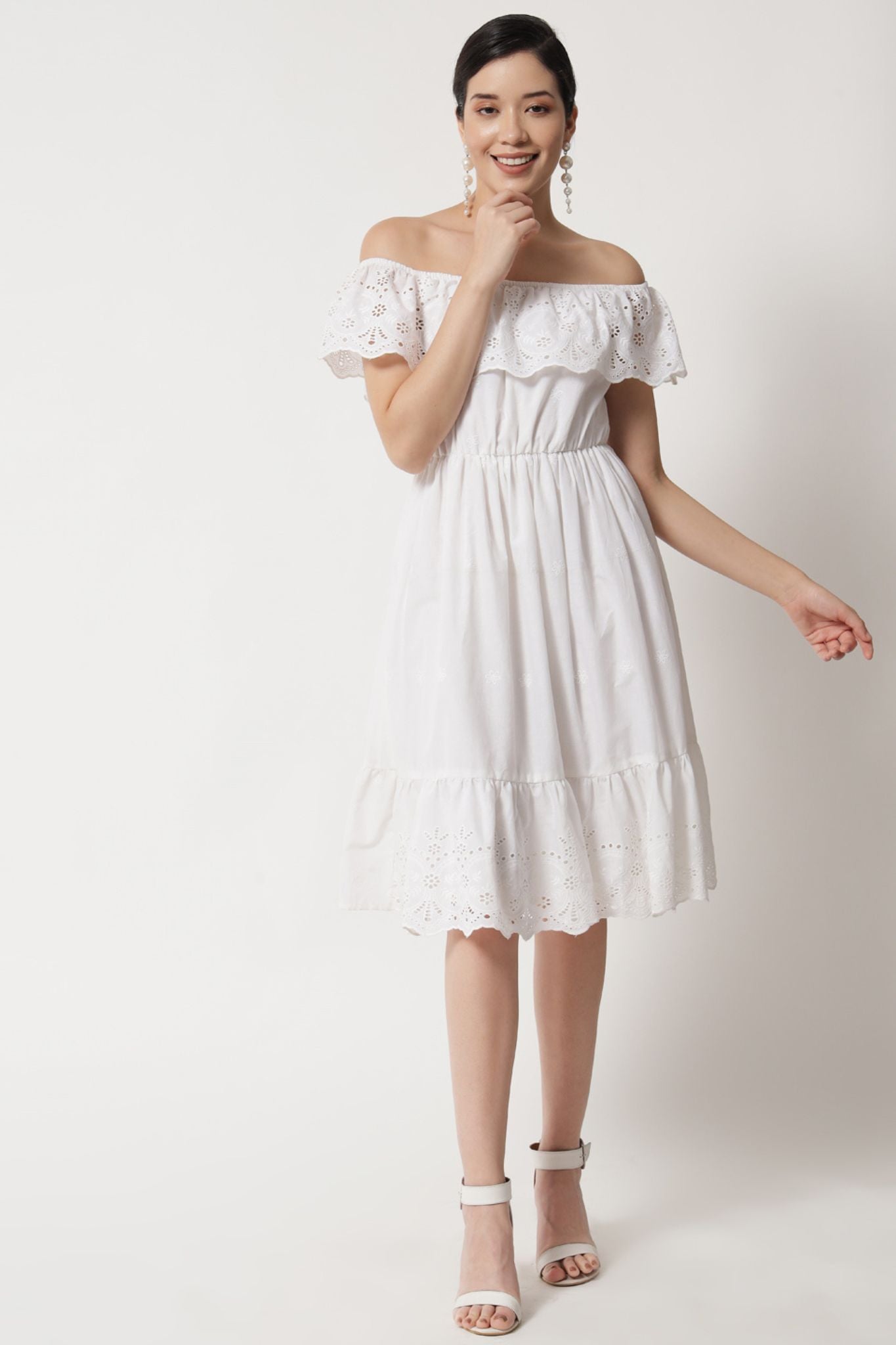 Eyelet Embroidered Dress - Alter Amour