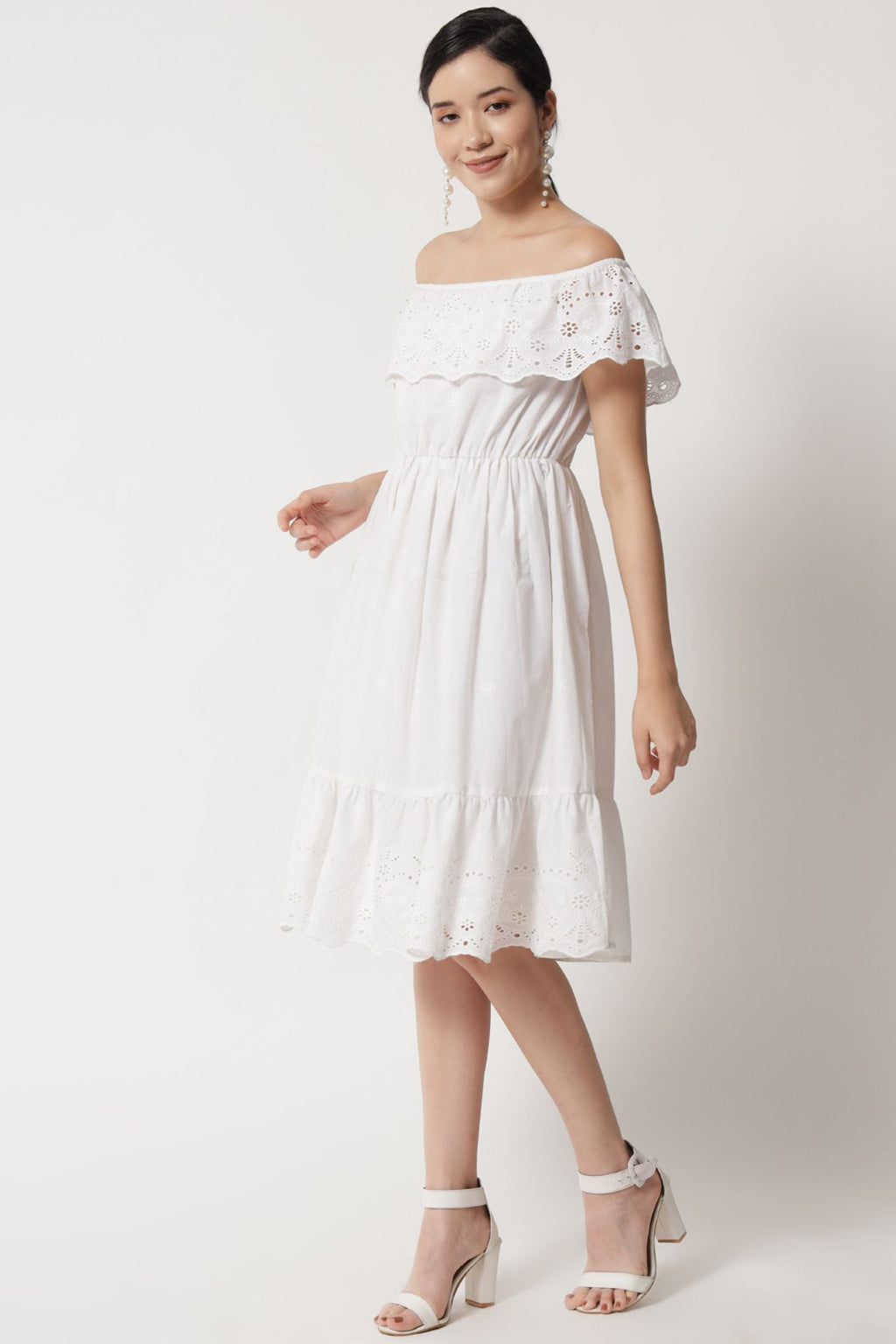 Eyelet Embroidered Dress - Alter Amour