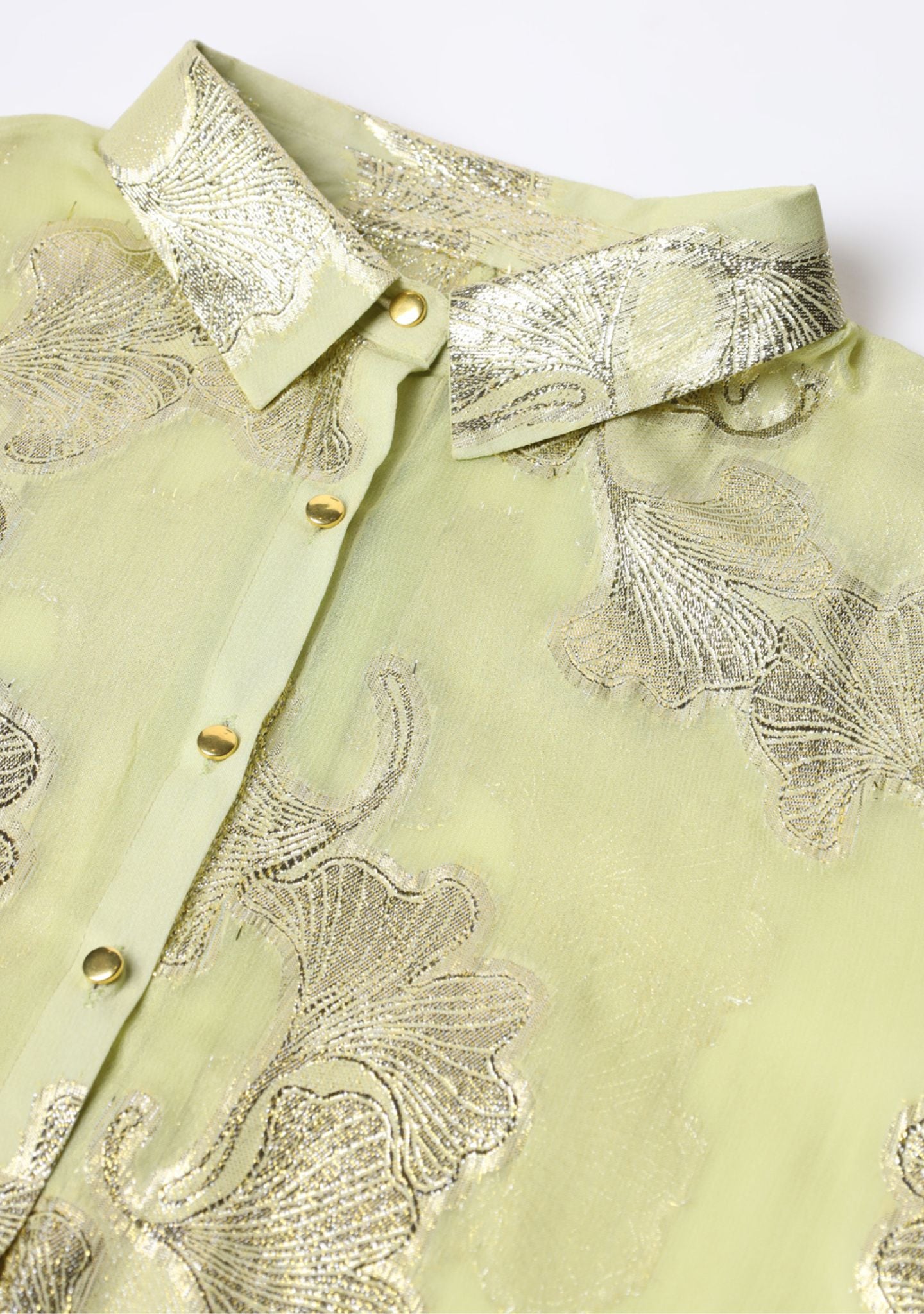 Green Gold Lurex Hilo Tunic