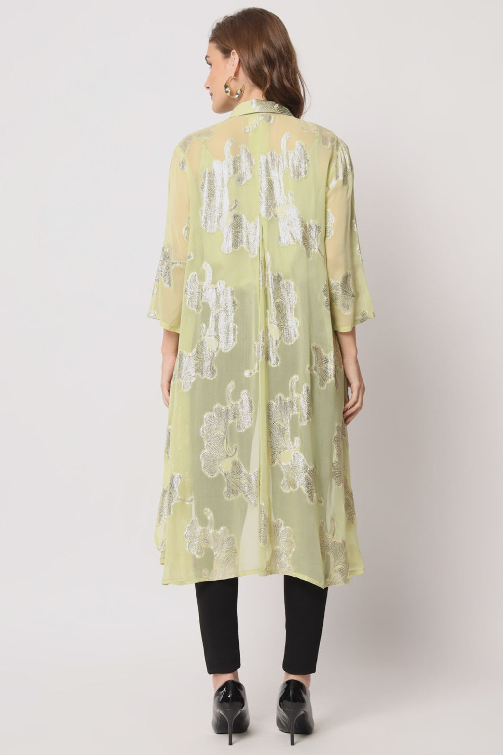 Green Gold Lurex Hilo Tunic