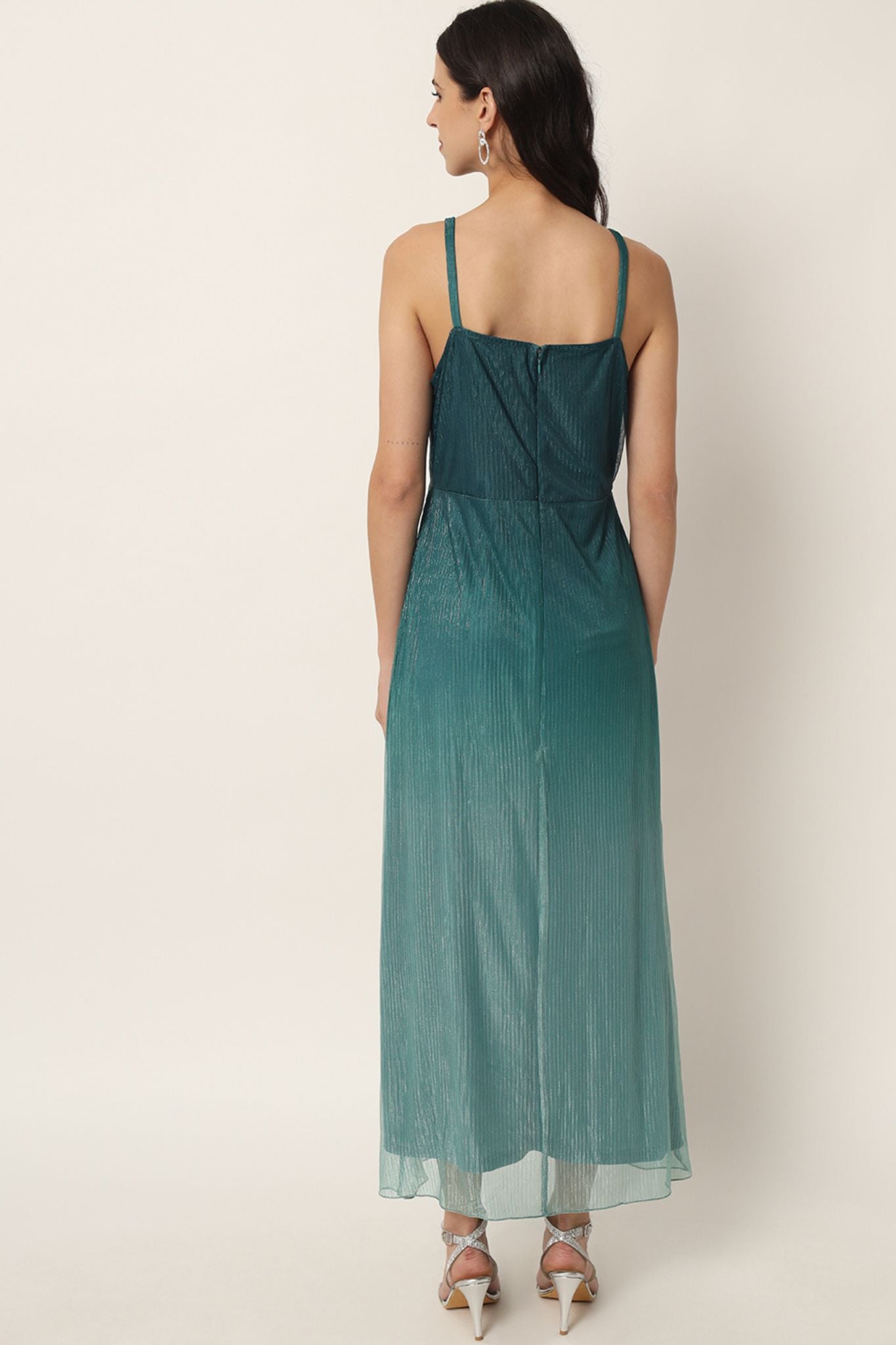 Green Ombré Pleated Maxi Dress - Alter Amour