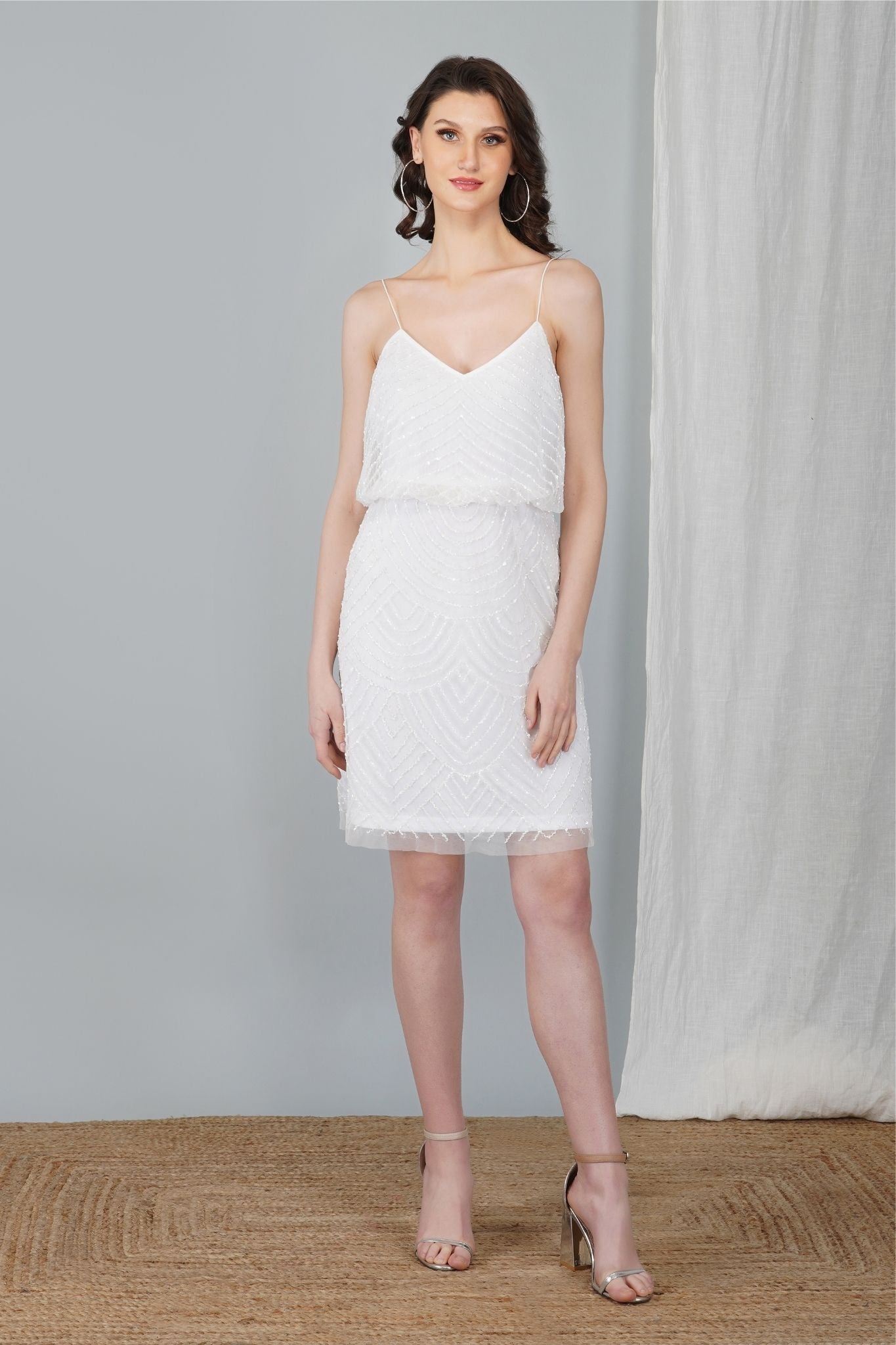 Luna - Embellished Blouson Dress - AlterAmour