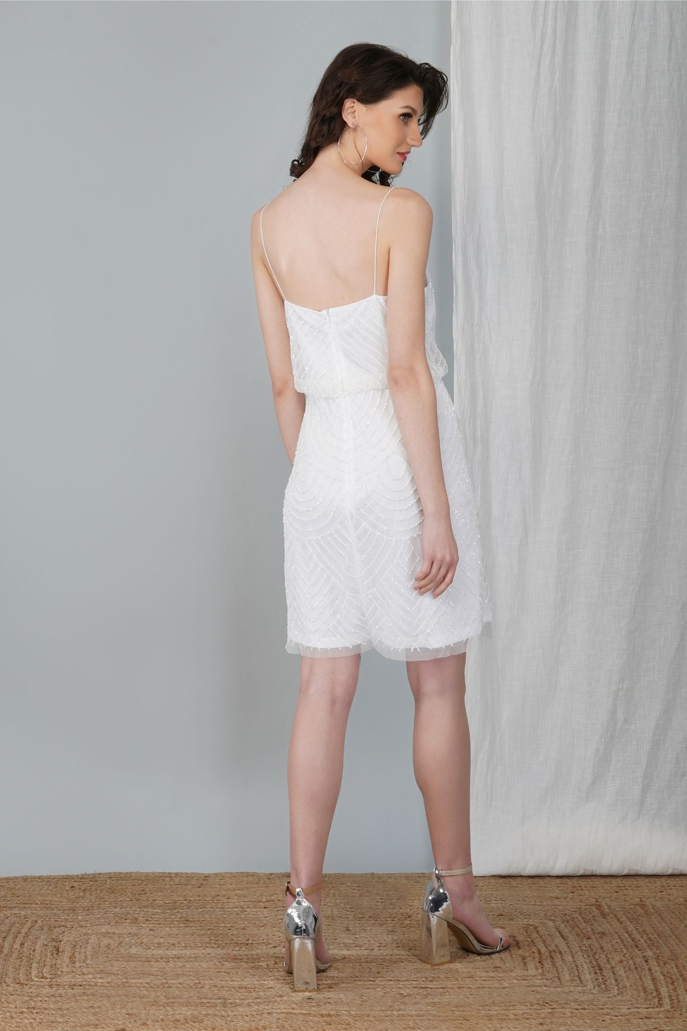 Luna - Embellished Blouson Dress - AlterAmour