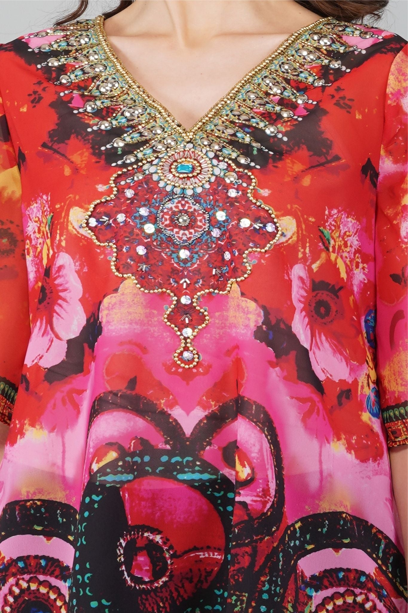 Rosette Embellished Top - AlterAmour