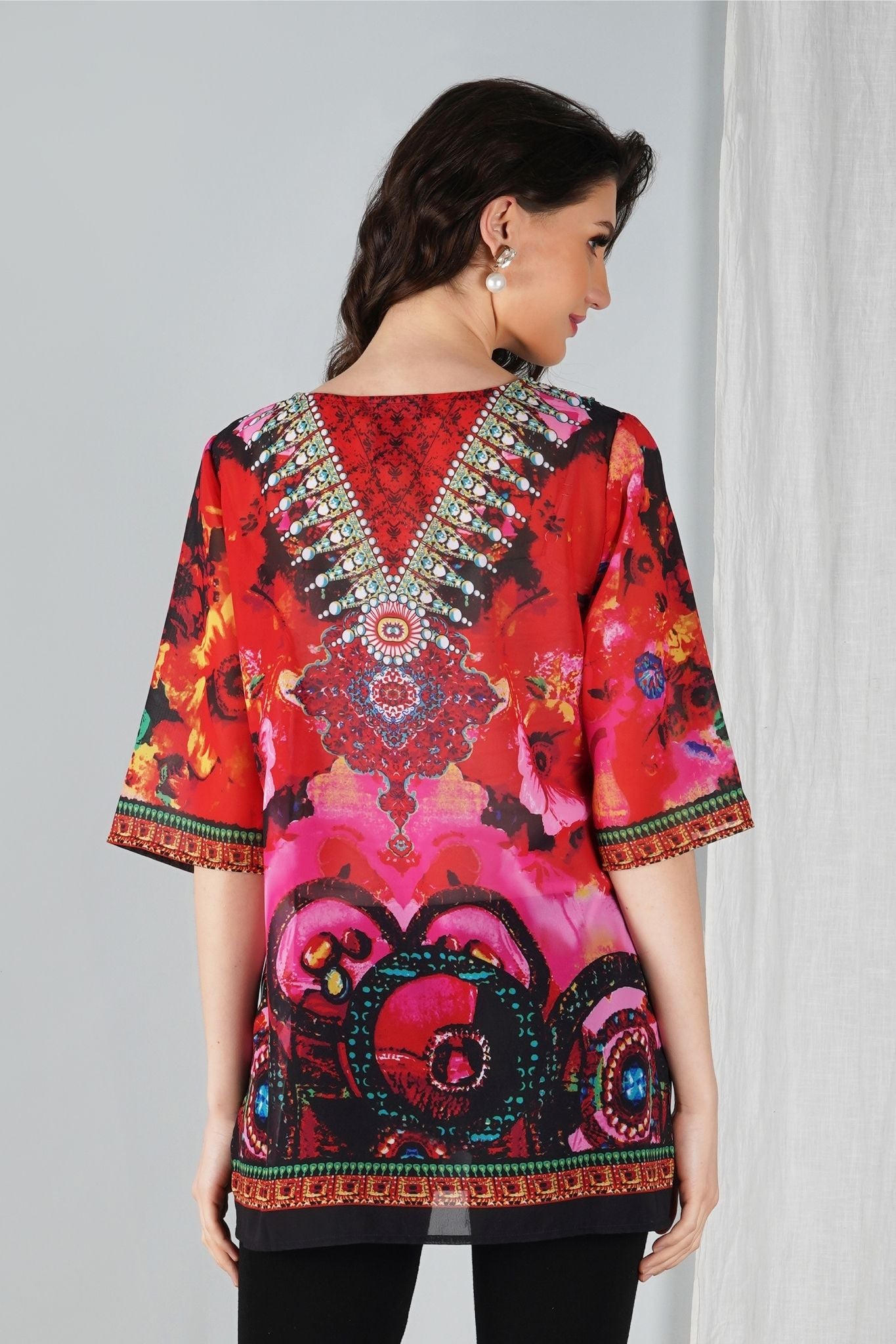 Rosette Embellished Top - AlterAmour