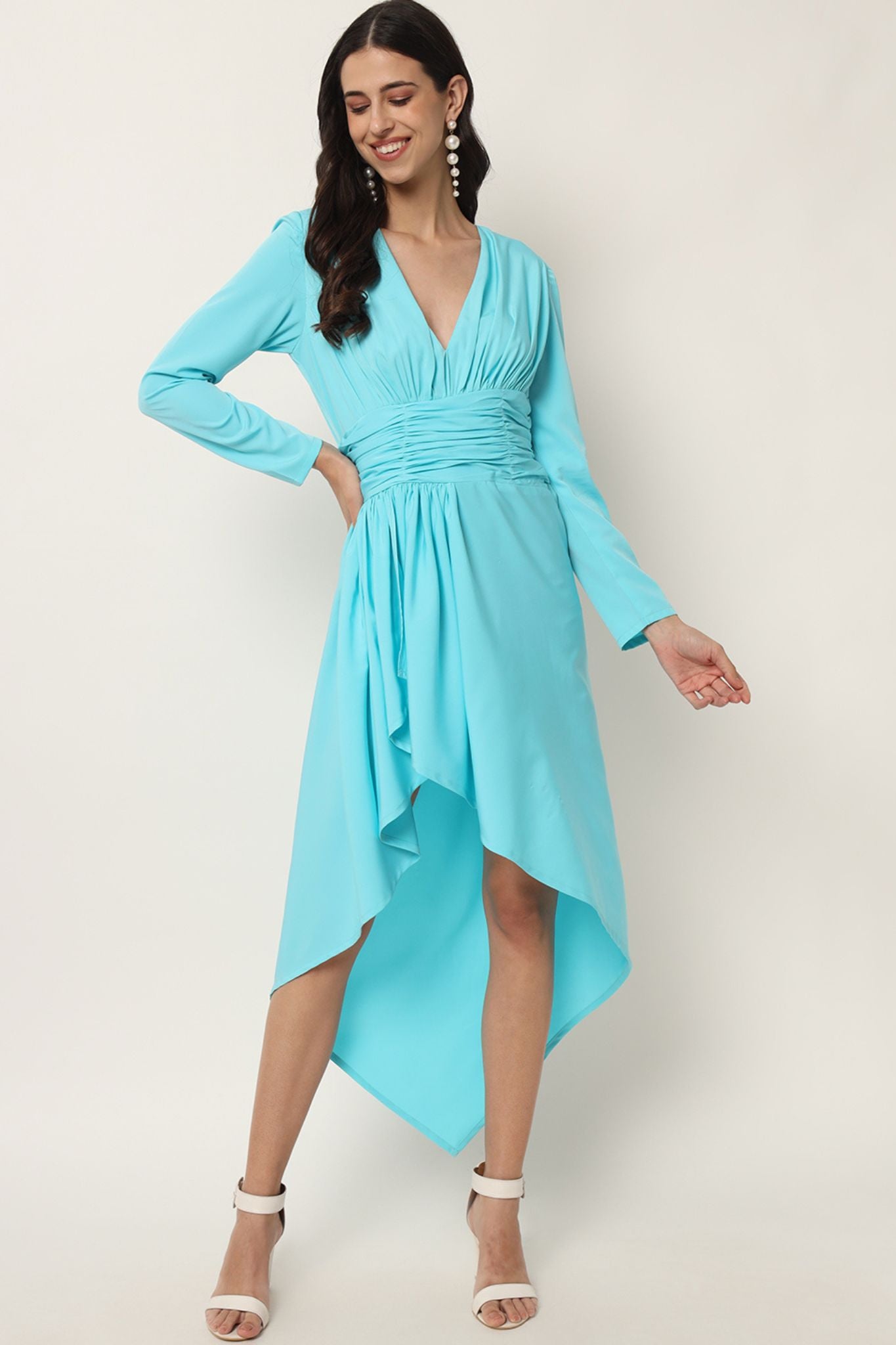 Ruched Waist High Low Dress - Alter Amour