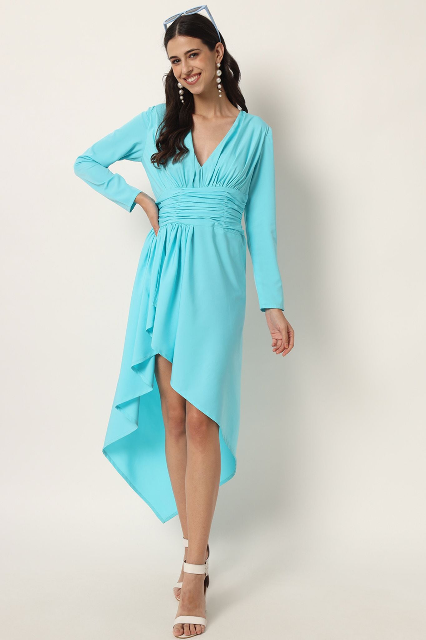 Ruched Waist High Low Dress - Alter Amour