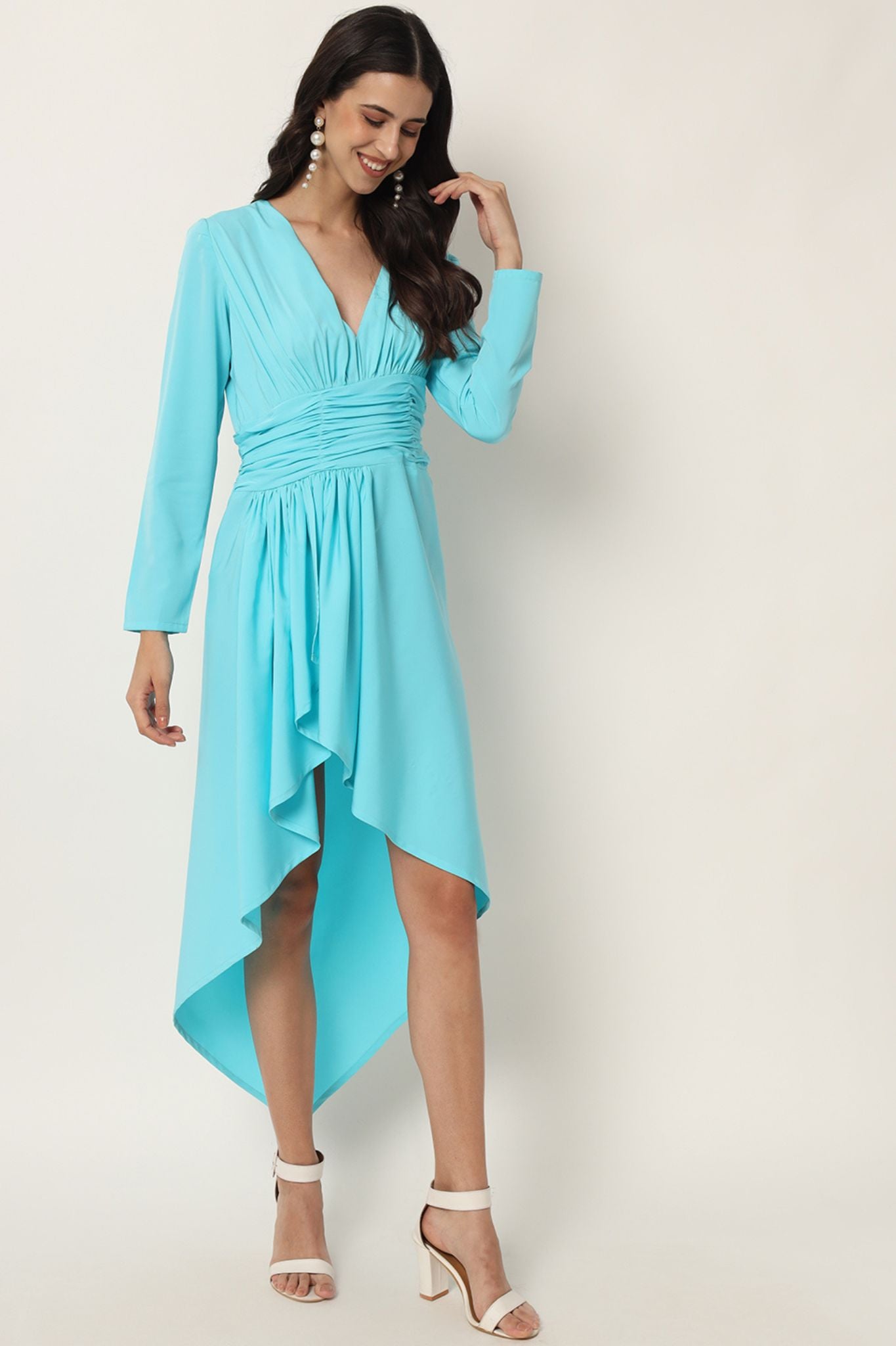Ruched Waist High Low Dress - Alter Amour