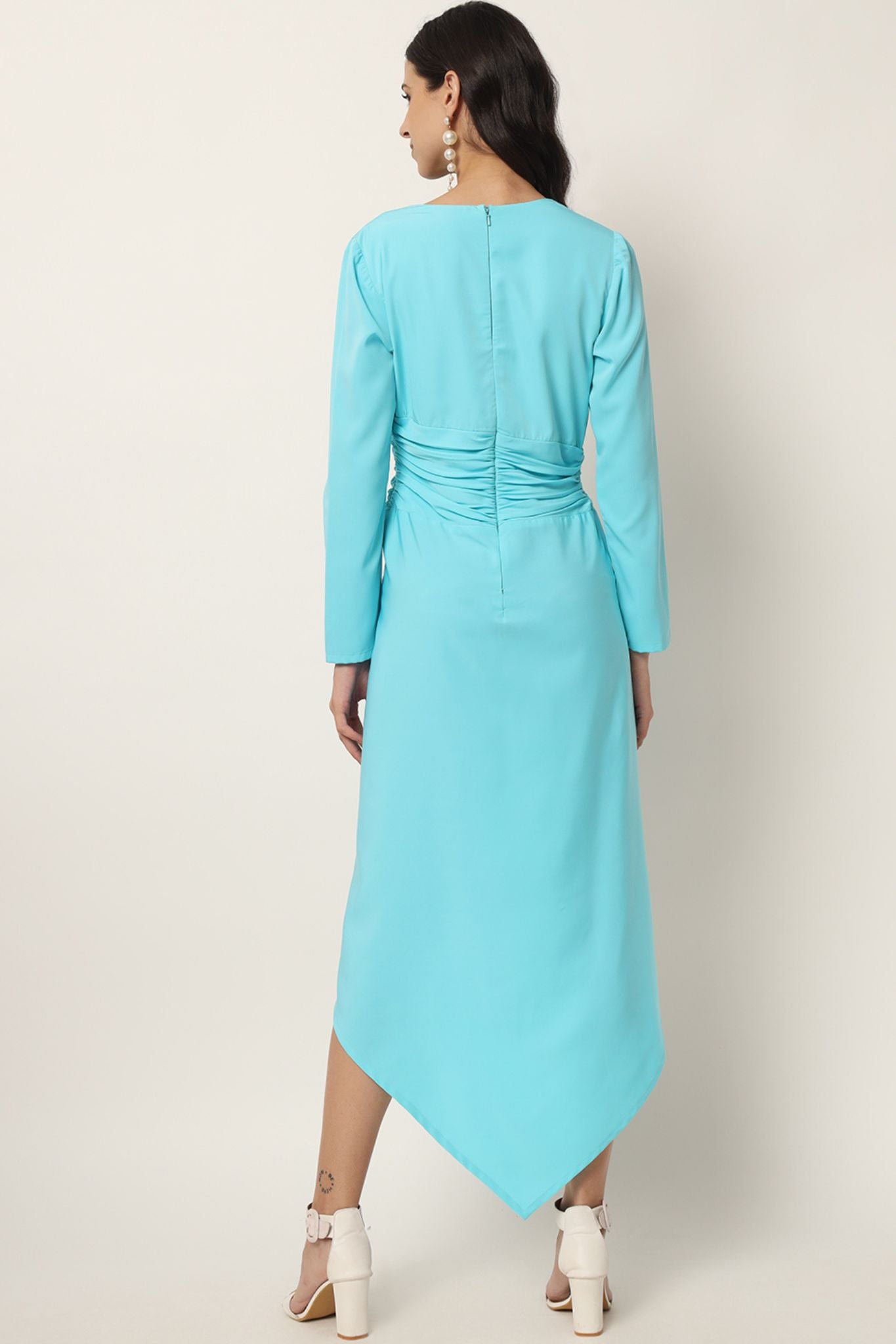 Ruched Waist High Low Dress - Alter Amour