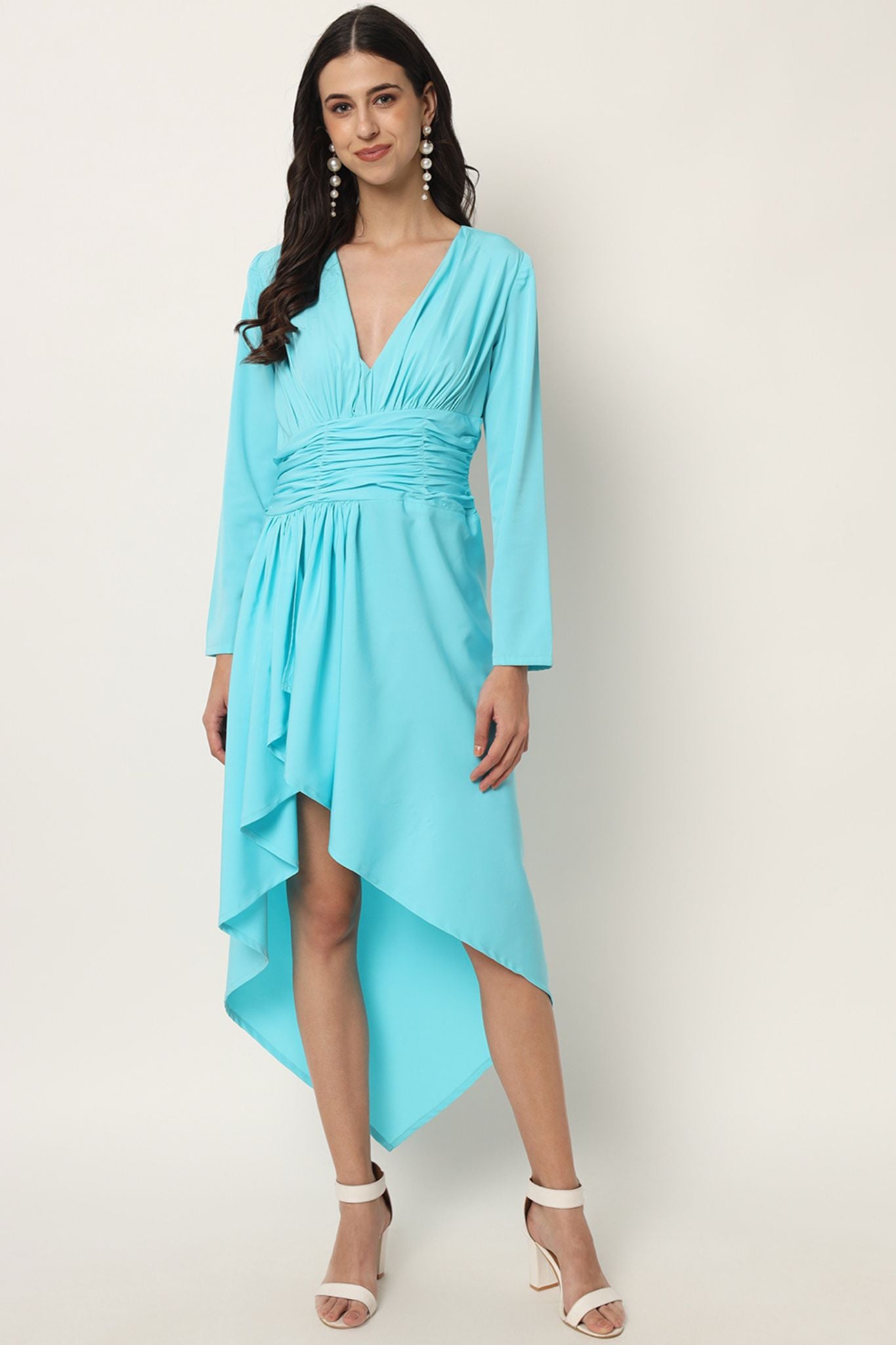 Ruched Waist High Low Dress - Alter Amour
