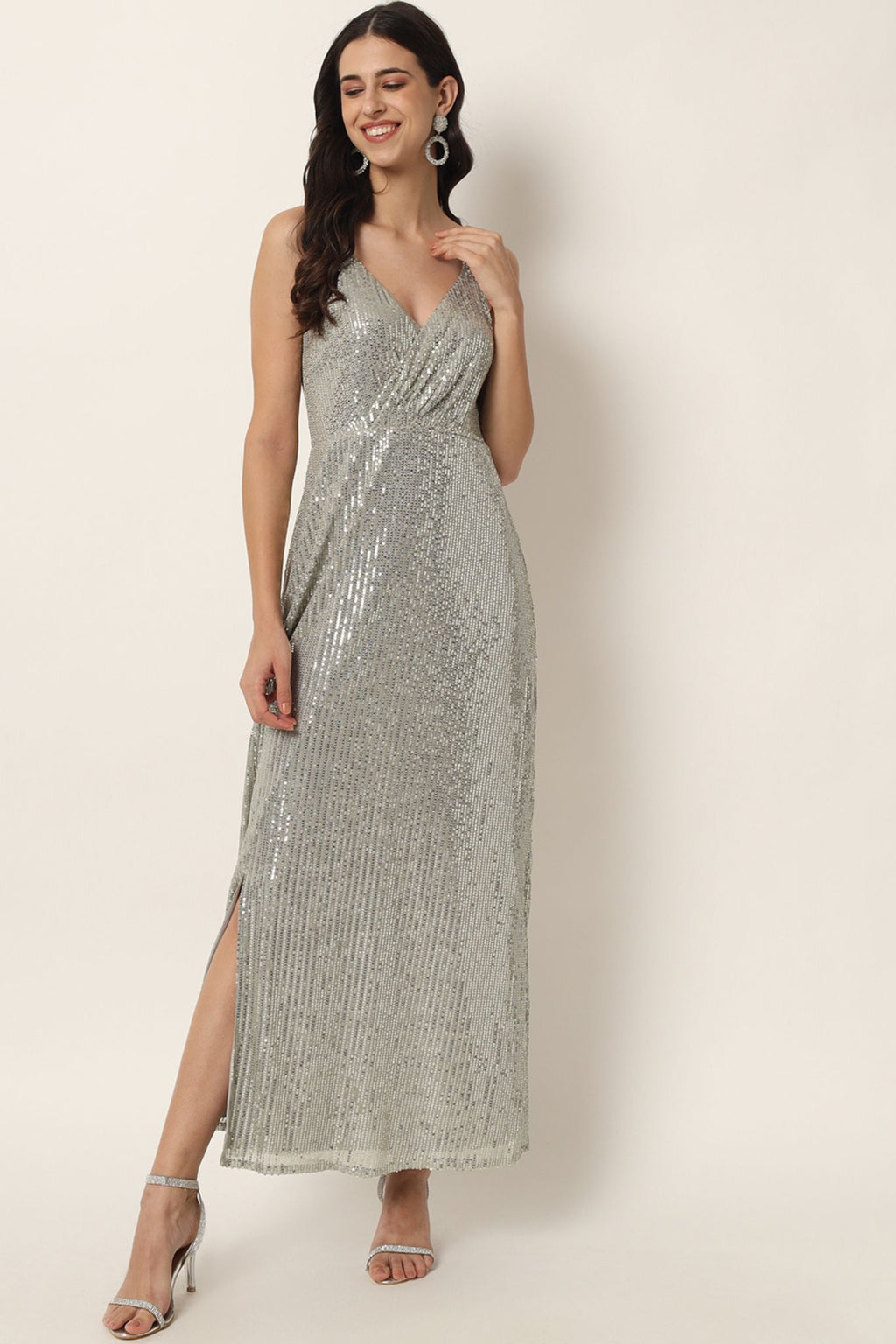 Sequin Embellished Maxi Dress - Alter Amour