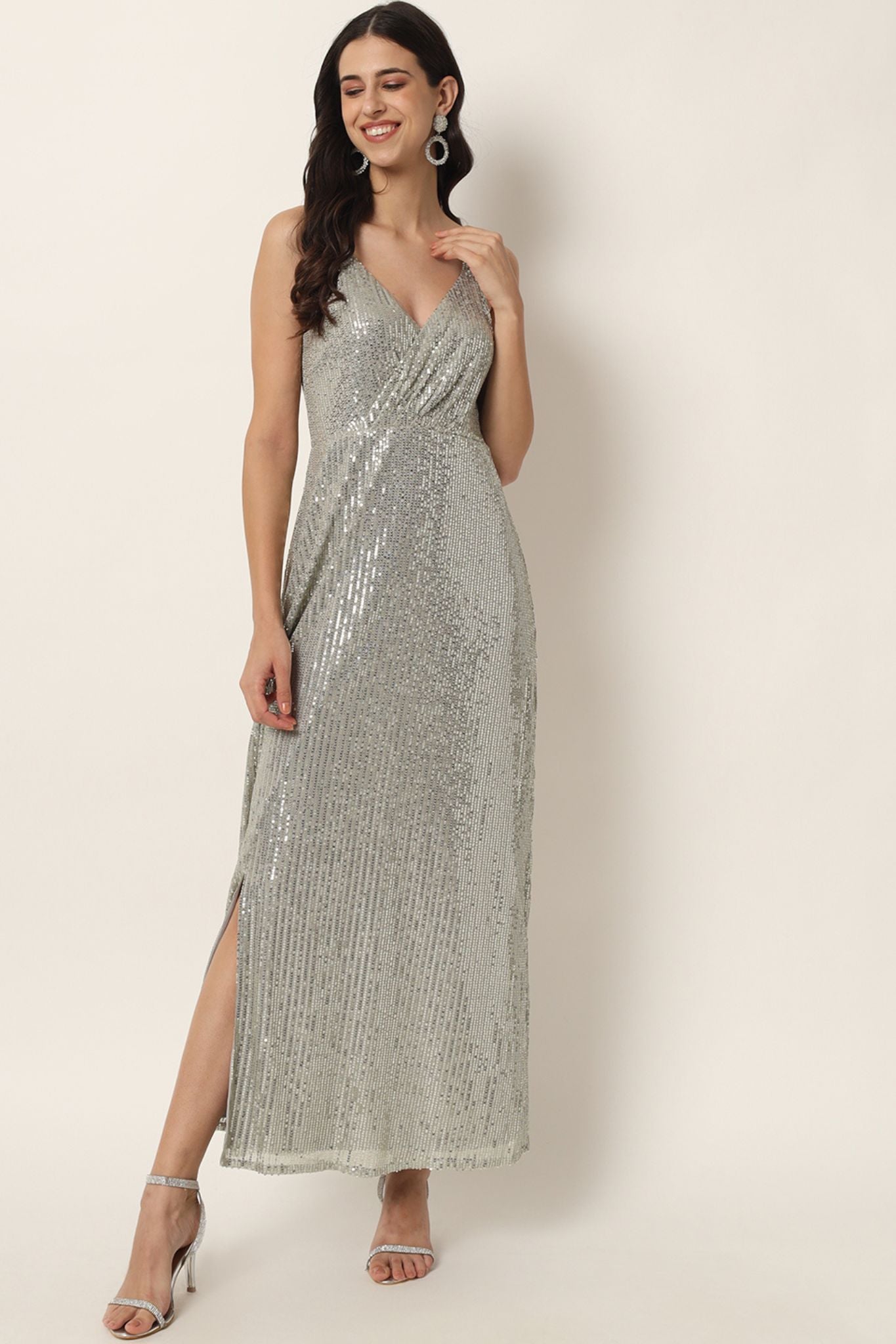 Sequin Embellished Maxi Dress - Alter Amour
