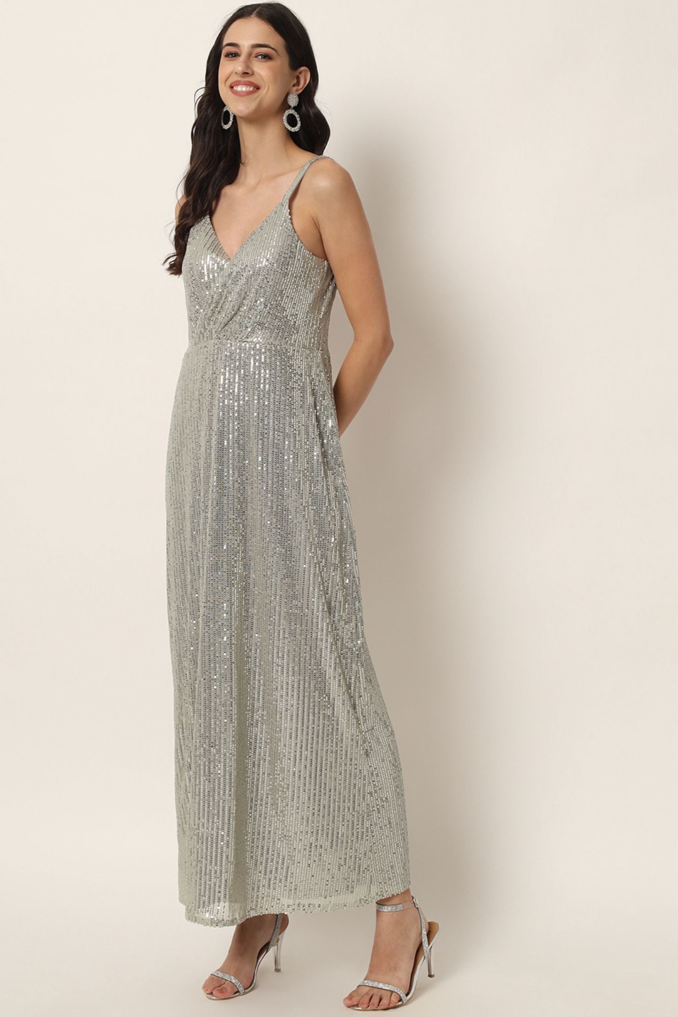 Sequin Embellished Maxi Dress - Alter Amour